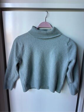 100% Wool Women’s LL Bean Turtleneck Sweater🩵